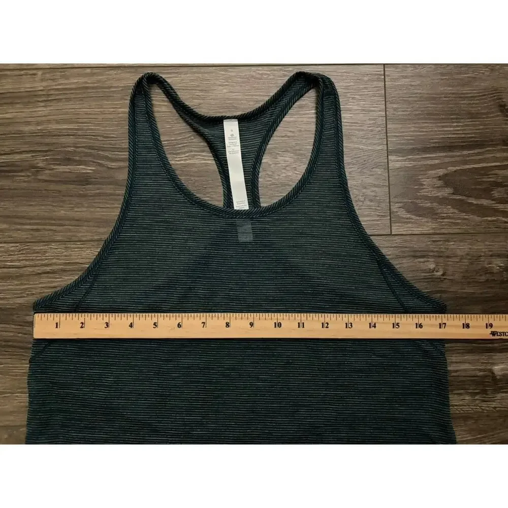Lululemon Long Distance Tank *Mesh Heathered Submarine size 8